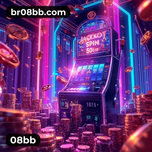 08bb App home screen with mobile slots and casino categories